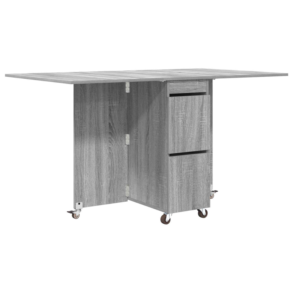 Esstisch 2 pcs 140 x 80 x 77 cm Holzwerkstoff Grau Sonoma