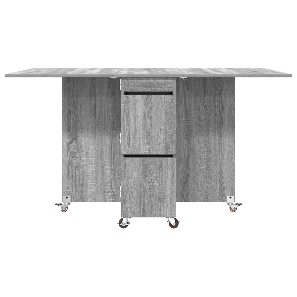 Esstisch 2 pcs 140 x 80 x 77 cm Holzwerkstoff Grau Sonoma