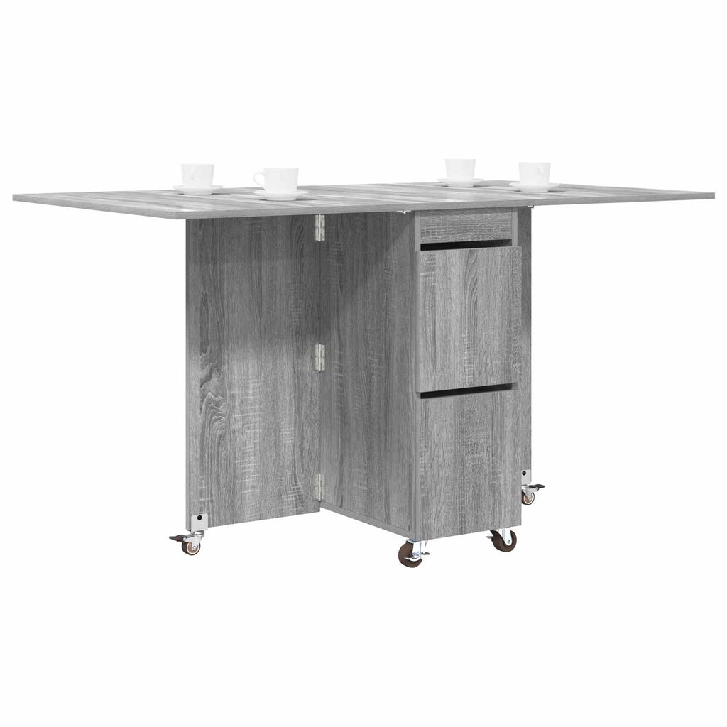 Esstisch 2 pcs 140 x 80 x 77 cm Holzwerkstoff Grau Sonoma