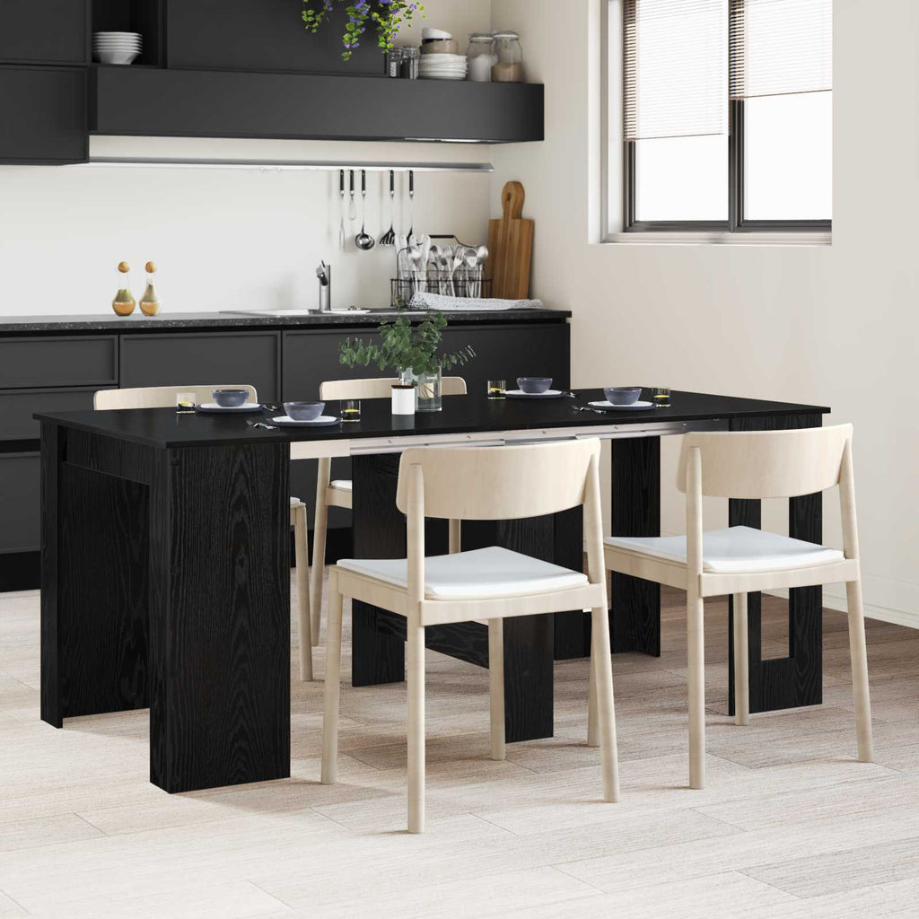 Esstisch 180 x 85 x 75 cm Holzwerkstoff Schwarze Eiche