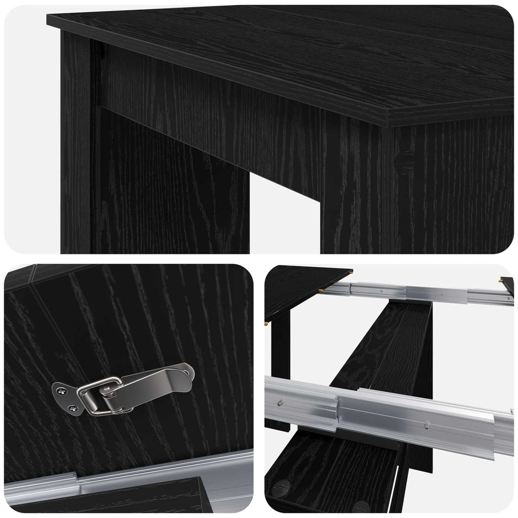 Esstisch 240 x 85 x 75 cm Holzwerkstoff Schwarze Eiche