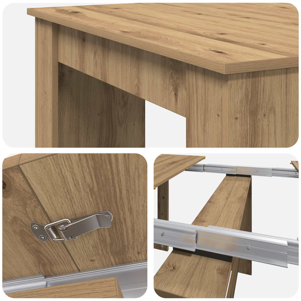 Esstisch 240 x 85 x 75 cm Holzwerkstoff Artisan-Eiche