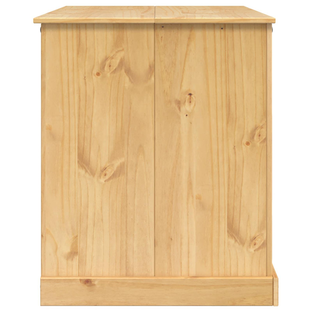 Küchentrolley 2 pcs Honigwachs 112 x 77 x 91,5 cm Massiv-Kiefer
