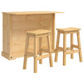 Kücheninsel Set CORONA 3 pcs Honigwachs Massives Kiefernholz