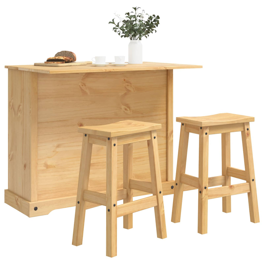 Küchenaufbewahrung mit Speicher 2 pcs Honigwachs Massiv-Kiefer