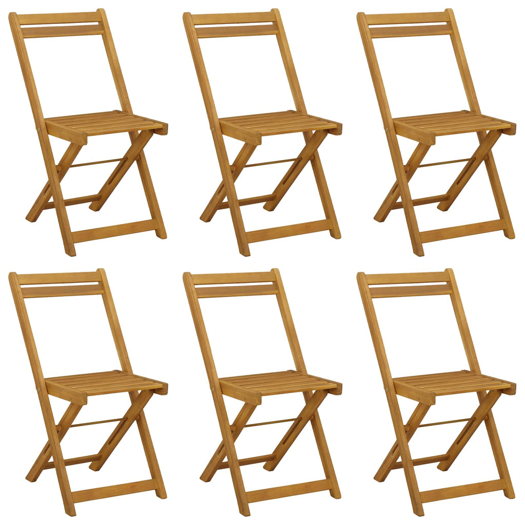 Klappbare Gartenstühle 6 pcs Natur 40 x 53 x 80 cm