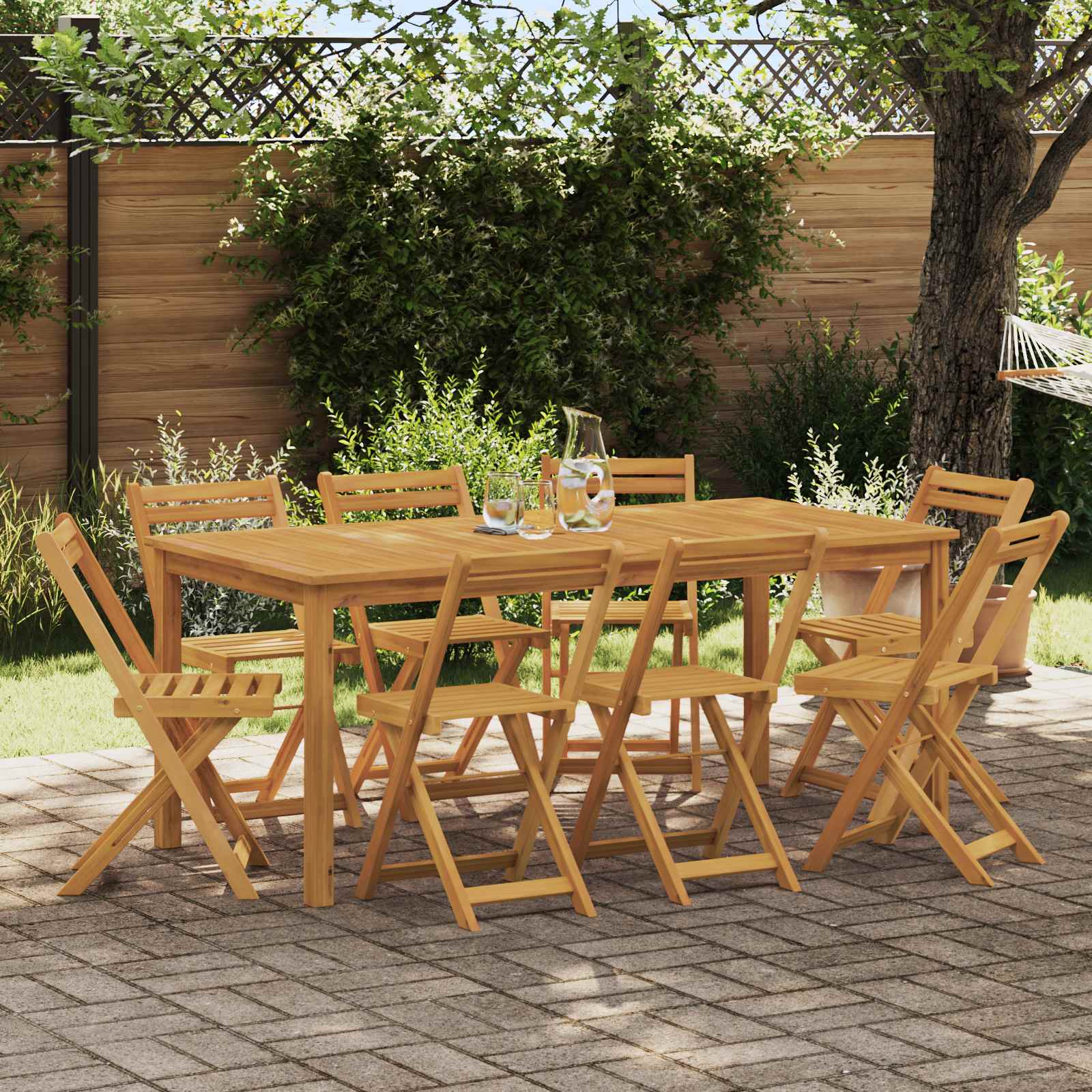 Außen Bistro-Stühle 8 pcs Natur 40 x 53 x 80 cm