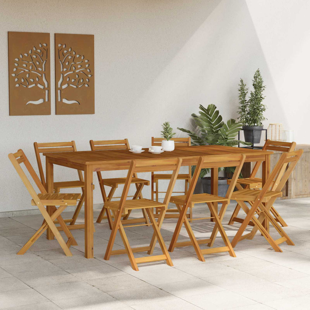 Außen Bistro-Stühle 8 pcs Natur 40 x 53 x 80 cm