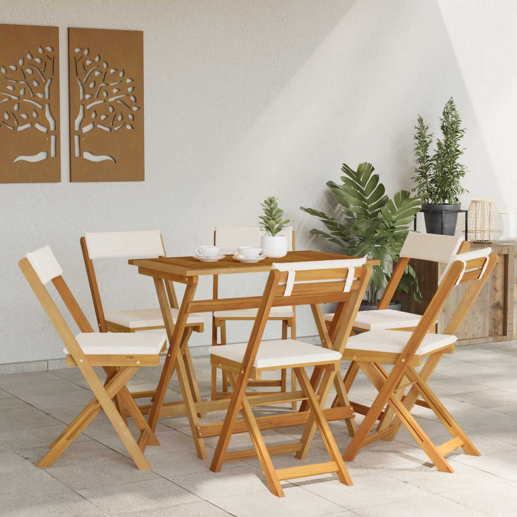 Außen Bistro-Stühle 6 pcs Cremeweiß 40 x 53 x 80 cm