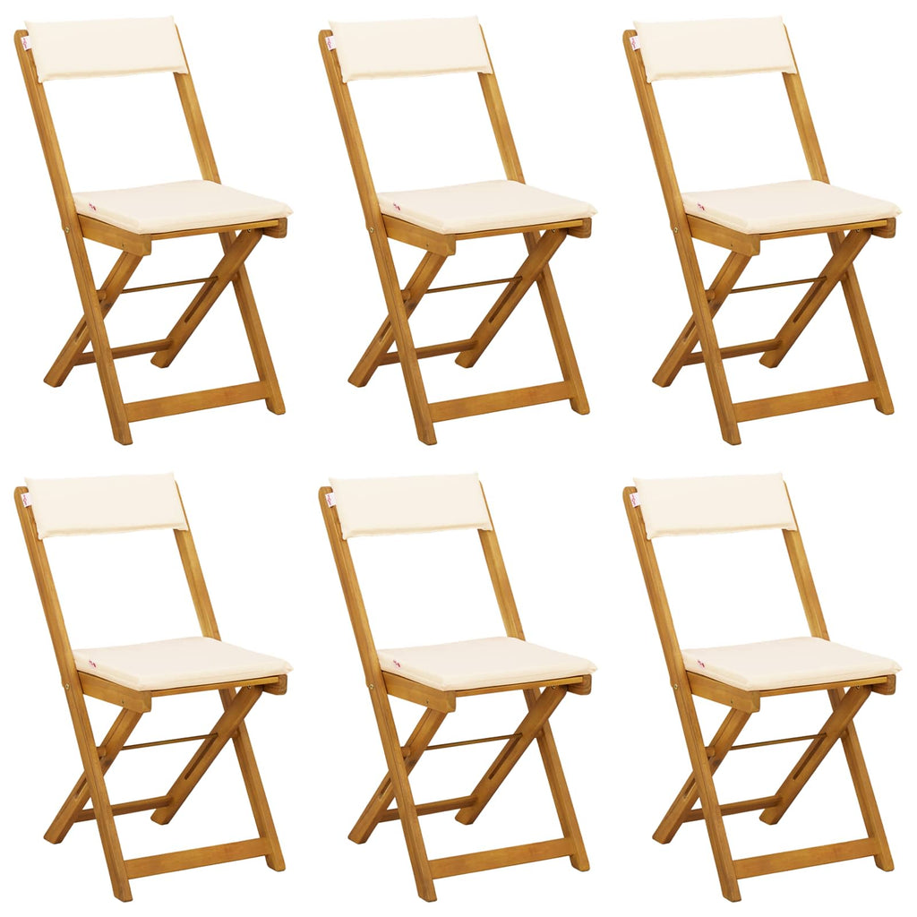 Außen Bistro-Stühle 6 pcs Cremeweiß 40 x 53 x 80 cm