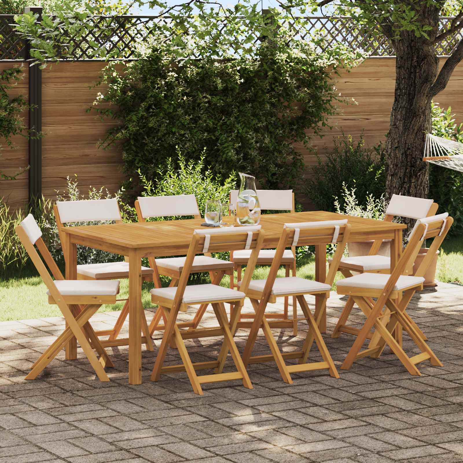 Außen Bistro-Stühle 8 pcs Cremeweiß 40 x 53 x 80 cm