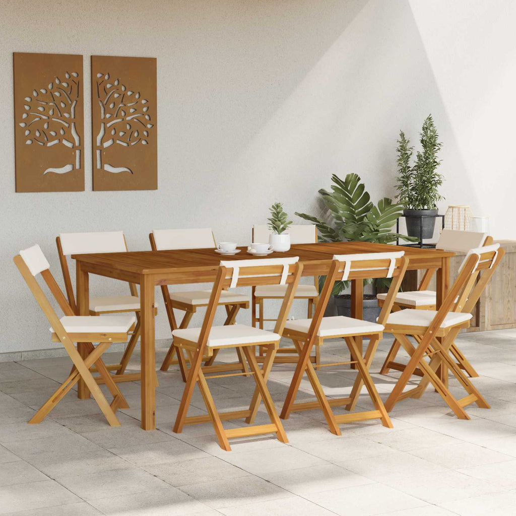 Außen Bistro-Stühle 8 pcs Cremeweiß 40 x 53 x 80 cm