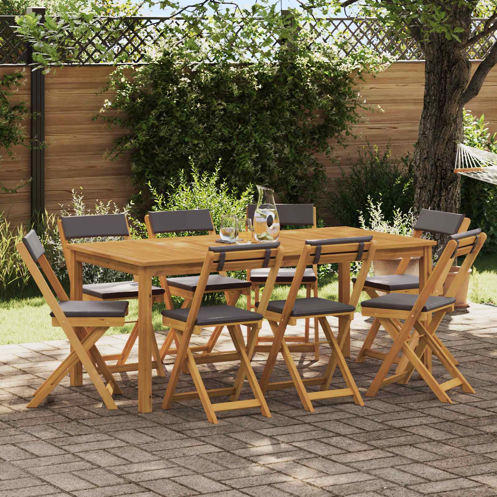 Außen Bistro-Stühle 8 pcs Dunkelgrau 40 x 53 x 80 cm