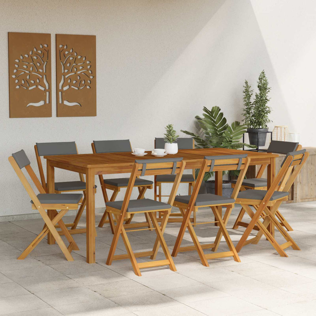 Außen Bistro-Stühle 8 pcs Dunkelgrau 40 x 53 x 80 cm