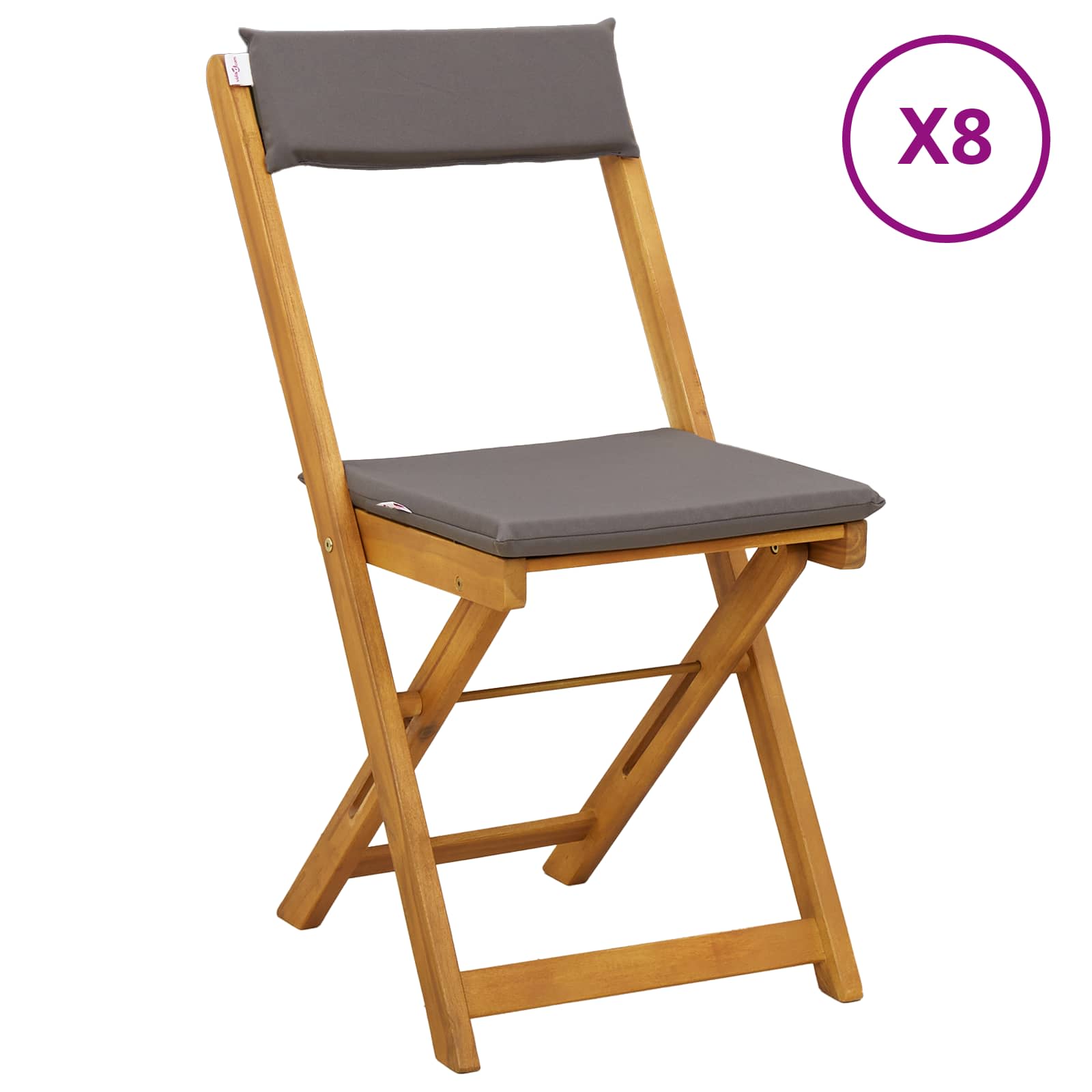 Außen Bistro-Stühle 8 pcs Dunkelgrau 40 x 53 x 80 cm