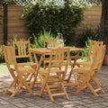 Außen Bistro-Stühle 6 pcs Natur Massivholz Akazie