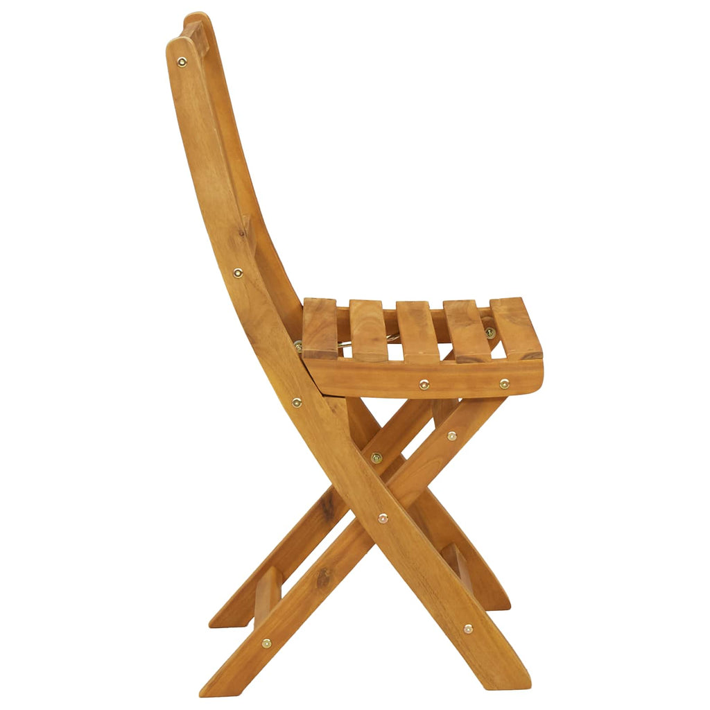 Außen Bistro-Stühle 6 pcs Natur Massivholz Akazie