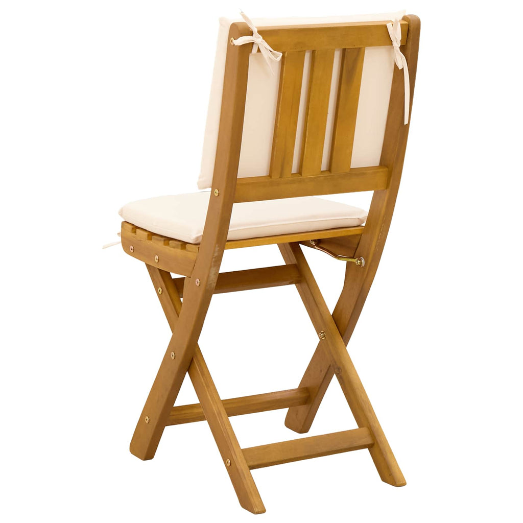 Außen Bistro-Stühle mit Kissen 6 pcs Cremeweiß 38 x 46 x 85 cm
