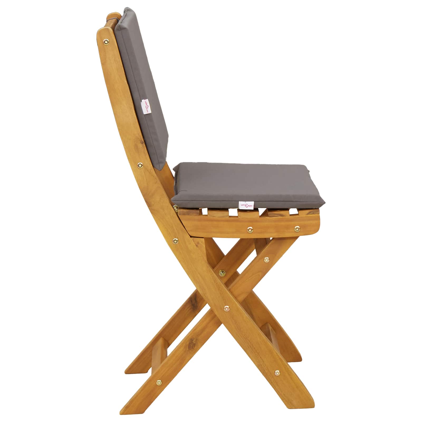 Außen Bistro-Stühle mit Kissen 6 pcs Dunkelgrau 38 x 46 x 85 cm