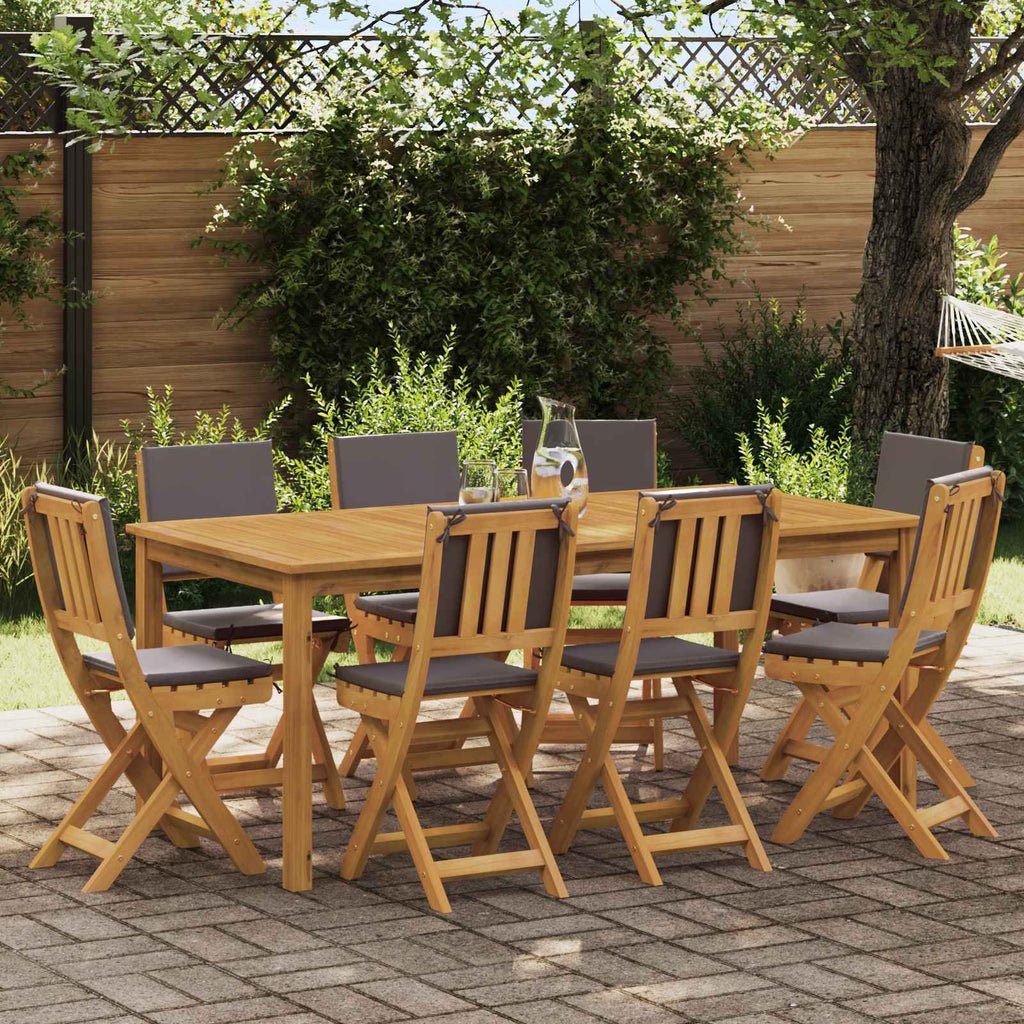 Außen Bistro-Stühle mit Kissen 8 pcs Dunkelgrau 38 x 46 x 85 cm