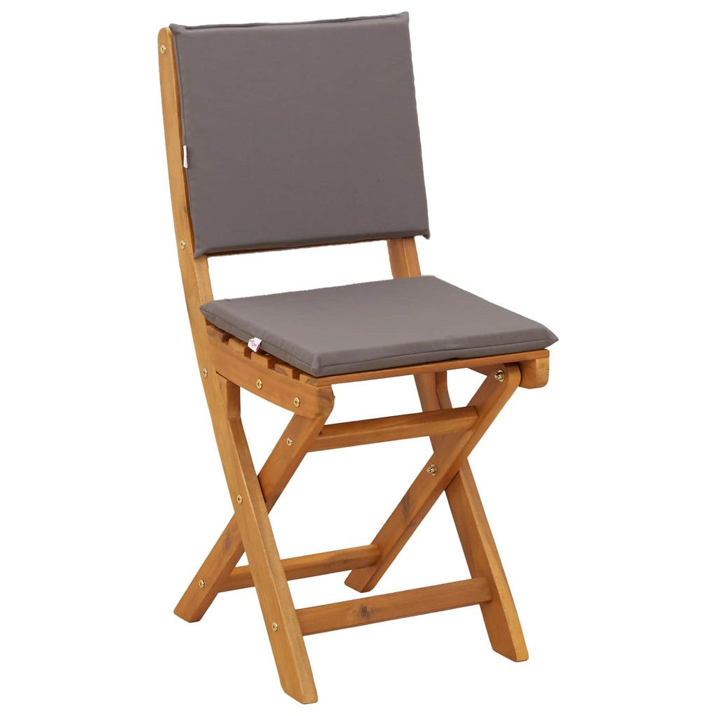 Außen Bistro-Stühle mit Kissen 8 pcs Dunkelgrau 38 x 46 x 85 cm