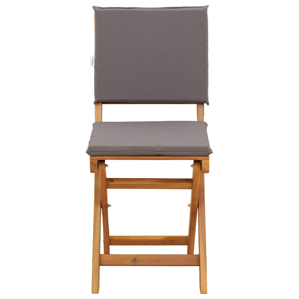 Außen Bistro-Stühle mit Kissen 8 pcs Dunkelgrau 38 x 46 x 85 cm
