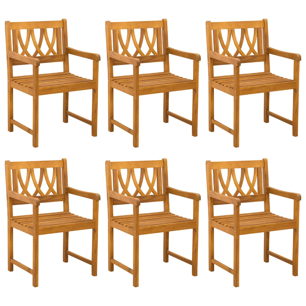 Bank Outdoor 6 pcs Natur 56 x 55,5 x 90 cm Massivholz Akazie