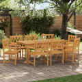Bank Outdoor 8 pcs Natur 56 x 55,5 x 90 cm Massivholz Akazie