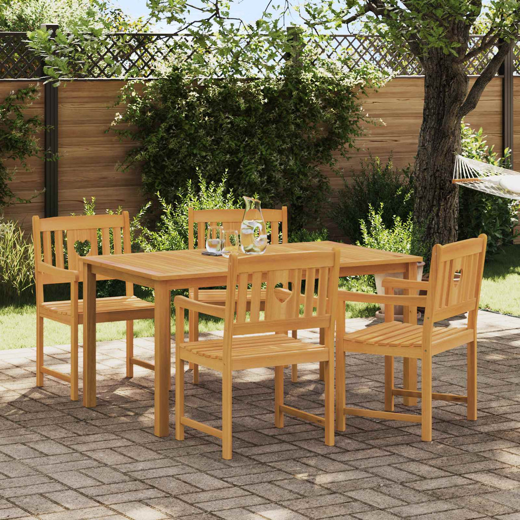 Bank Outdoor 4 pcs Natur 56 x 55,5 x 90 cm Massivholz Akazie