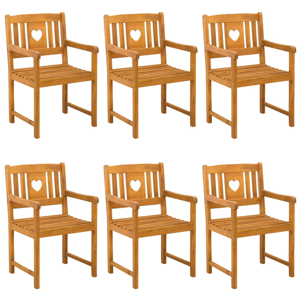 Bank Outdoor 6 pcs Natur 56 x 55,5 x 90 cm Massivholz Akazie