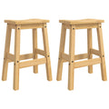 Barhocker 2 pcs Honigwachs 44 x 30 x 63 cm Massiv-Kiefer