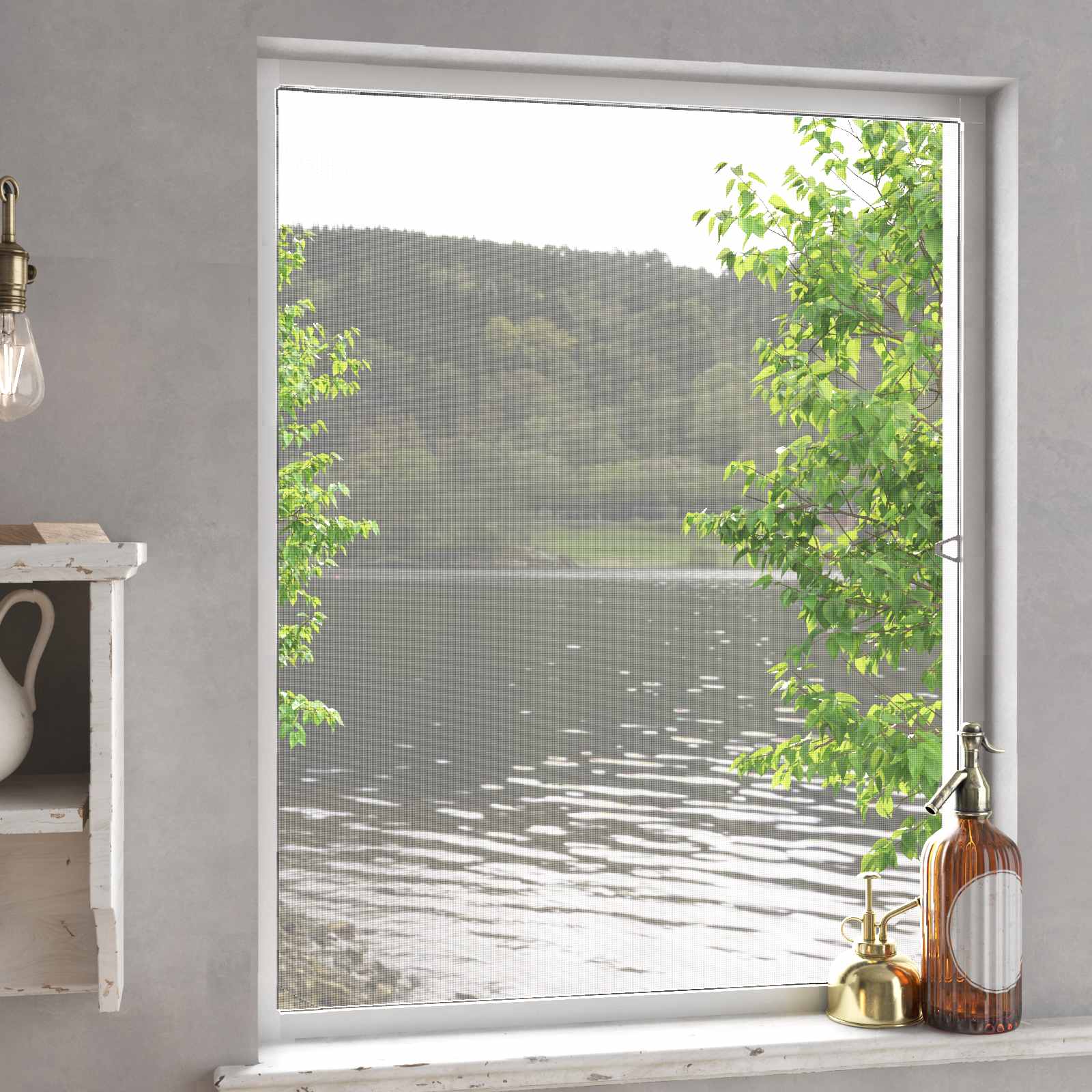 Insektenschutz für Fenster Weiß 110 x 130 cm