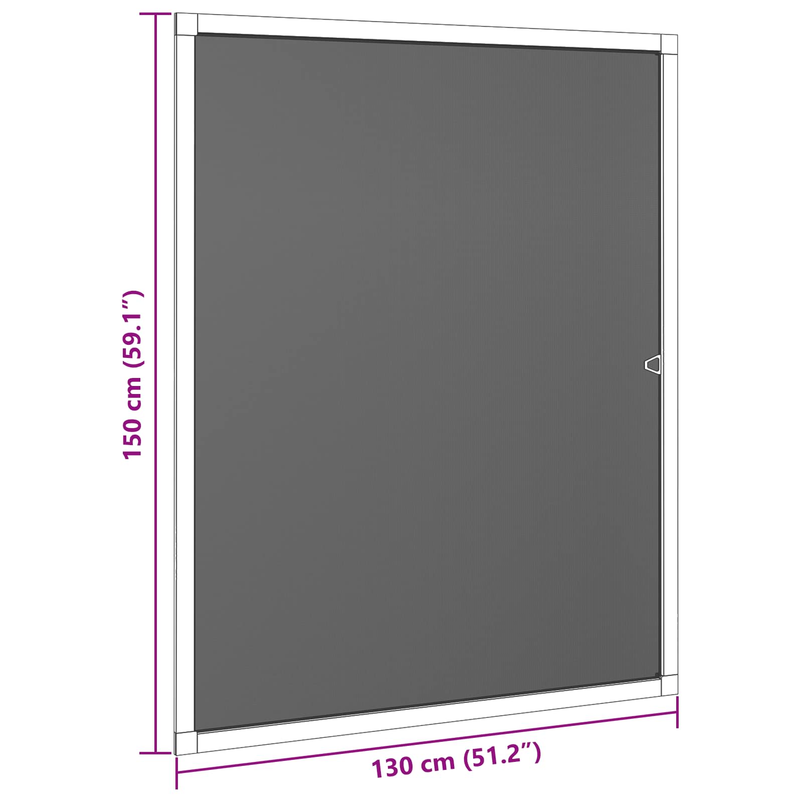 Insektenschutz für Fenster Braun 130 x 150 cm
