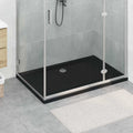 Duschbodenablage mit Punkten Schwarz 120 x 80 x 4 cm ABS