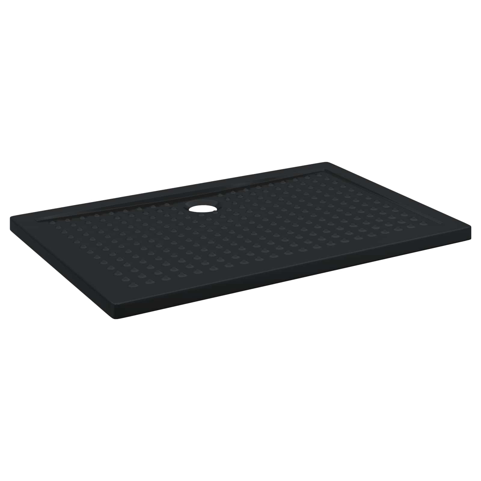 Duschbodenablage mit Punkten Schwarz 120 x 80 x 4 cm ABS
