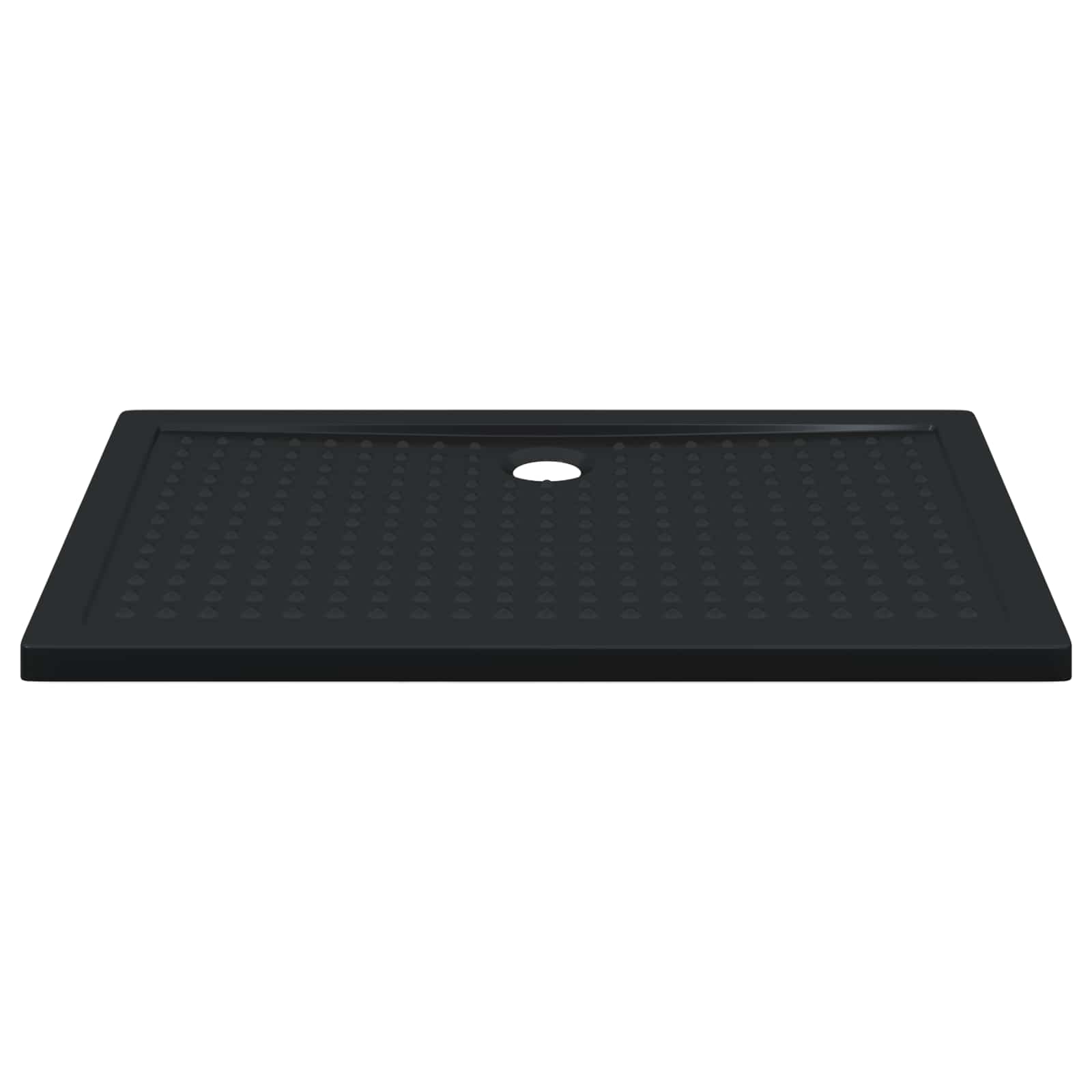 Duschbodenablage mit Punkten Schwarz 120 x 80 x 4 cm ABS
