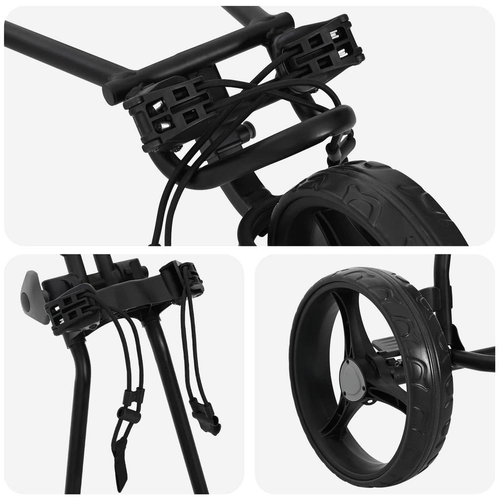 Golf-Dolly Schwarz 95 x 60 x 130 cm Eisen