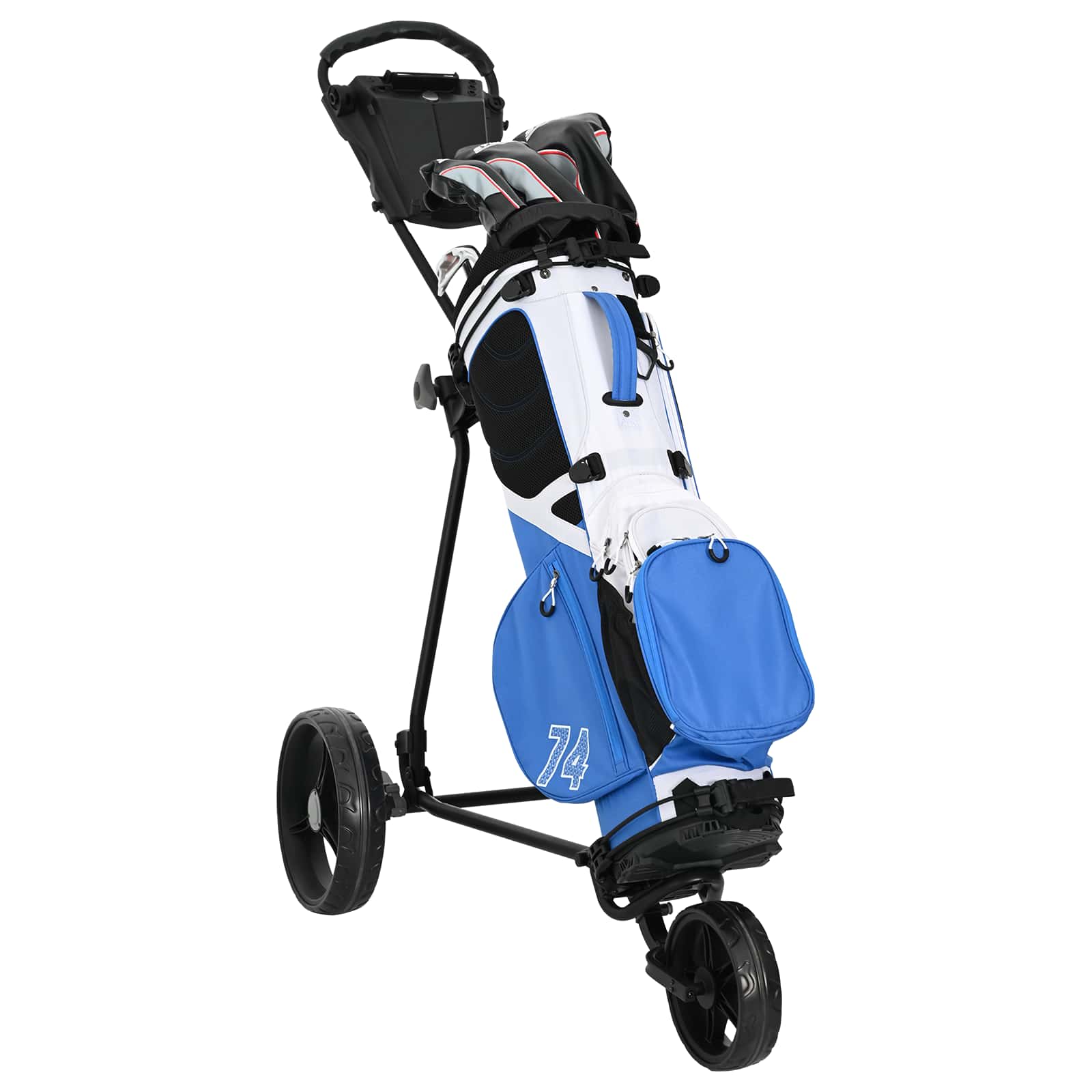 Golf-Dolly Schwarz 95 x 60 x 130 cm Eisen