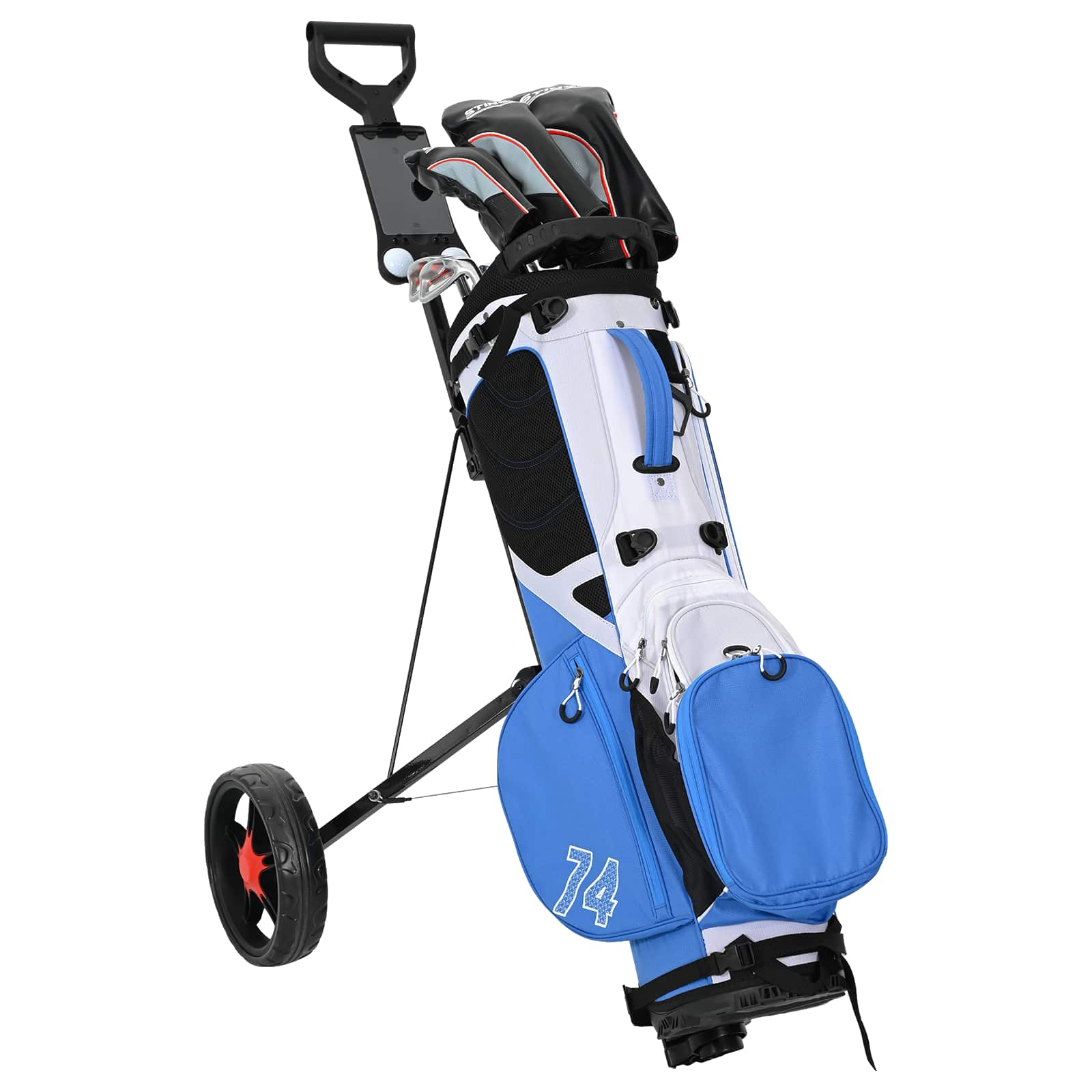 Golf-Dolly Schwarz 66 x 65 x 112 cm Eisen