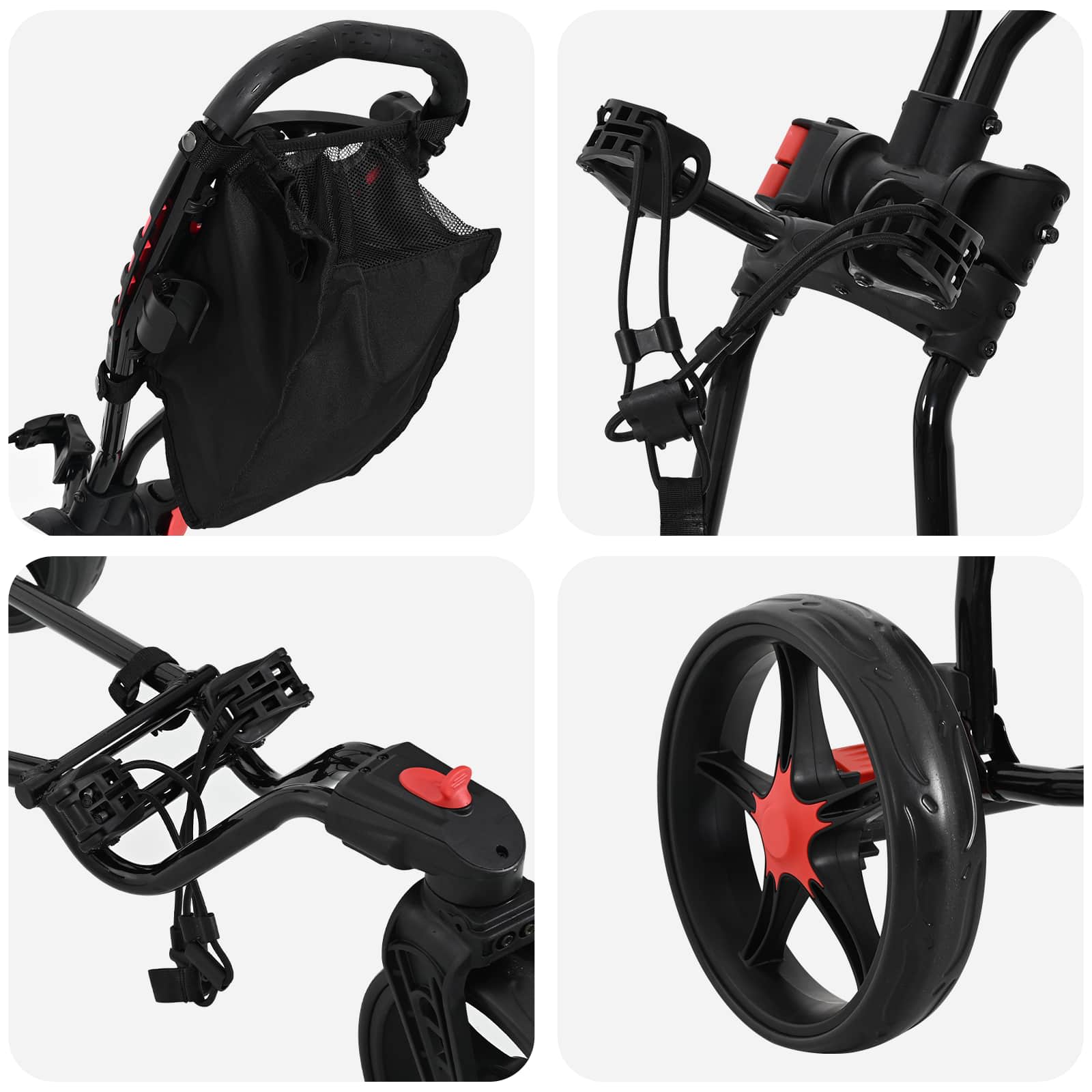 Golf-Dolly Schwarz 110 x 60 x 132 cm Eisen