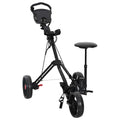 Golf-Dolly mit Sitz Schwarz 95 x 69 x 114 cm Eisen