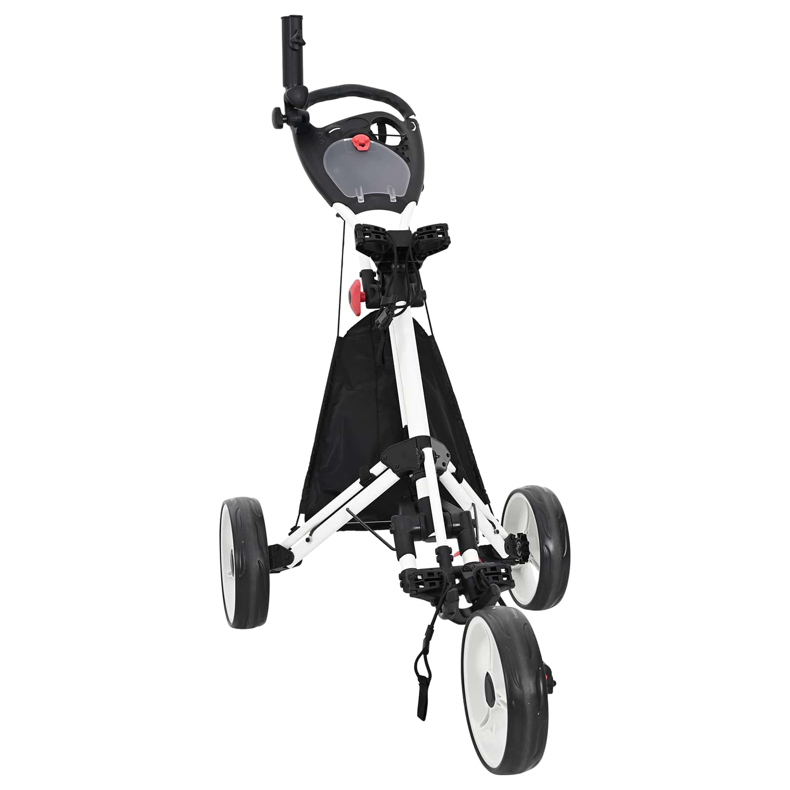 Golf-Dolly Schwarz und Weiß 100 x 69 x 114 cm Aluminium