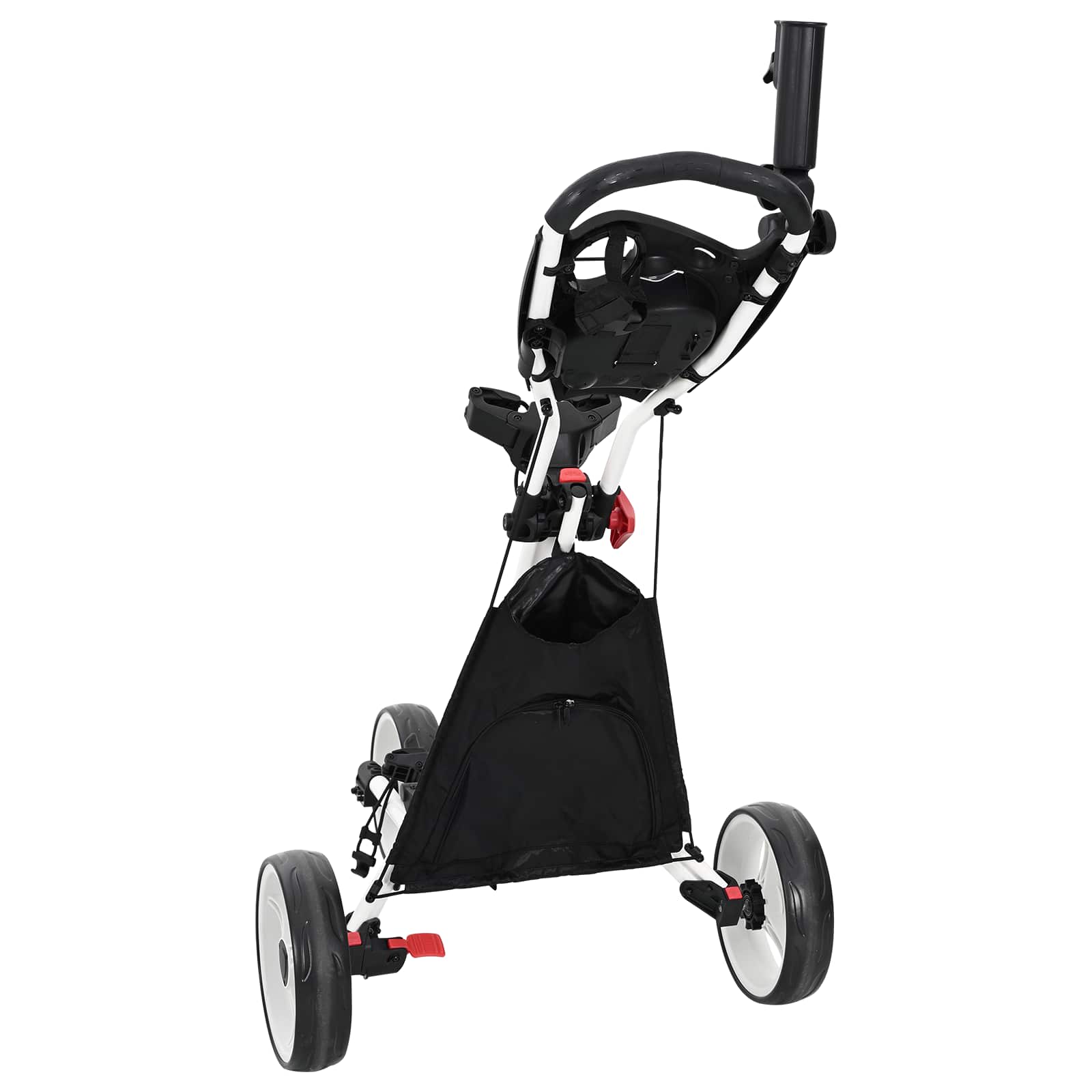 Golf-Dolly Schwarz und Weiß 100 x 69 x 114 cm Aluminium