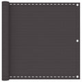 Balkonsichtschutz Anthrazit 120 x 700 cm HDPE und Aluminium