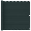 Balkonsichtschutz Dunkelgrün 90 x 1000 cm HDPE und Aluminium