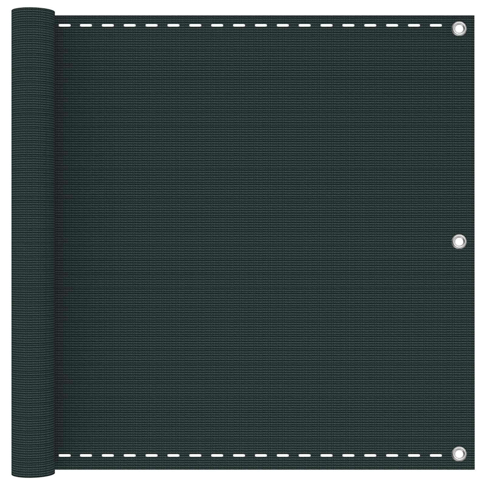 Balkonsichtschutz Dunkelgrün 90 x 1200 cm HDPE und Aluminium