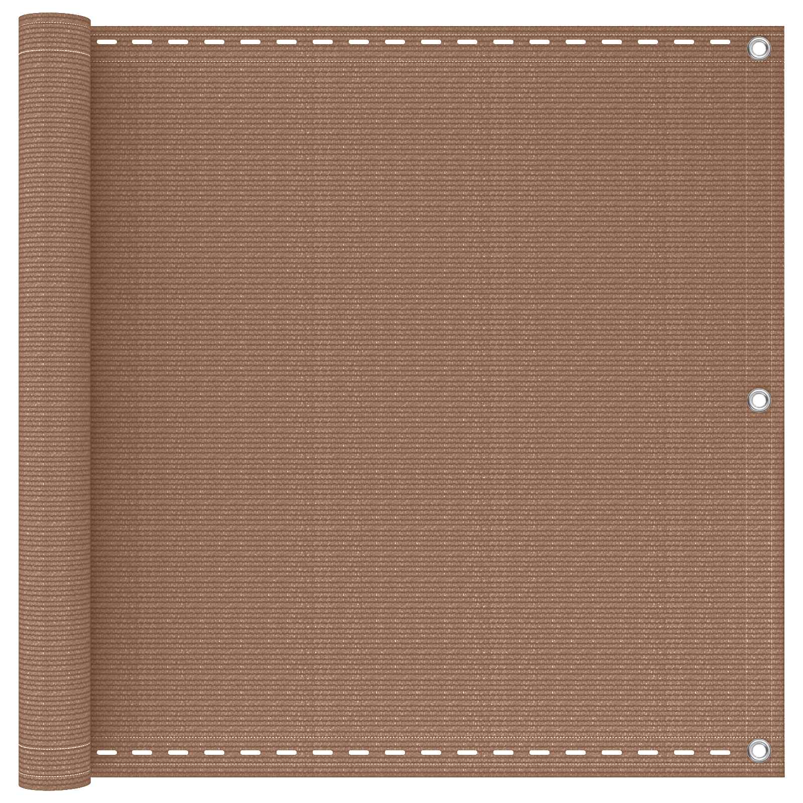 Balkonsichtschutz Taupe 120 x 1000 cm HDPE und Aluminium