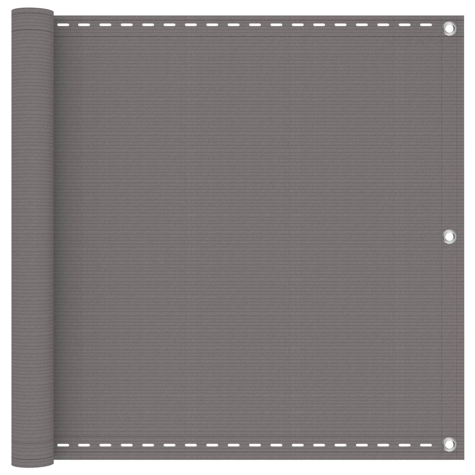 Balkonsichtschutz Hellgrau 120 x 1000 cm HDPE und Aluminium