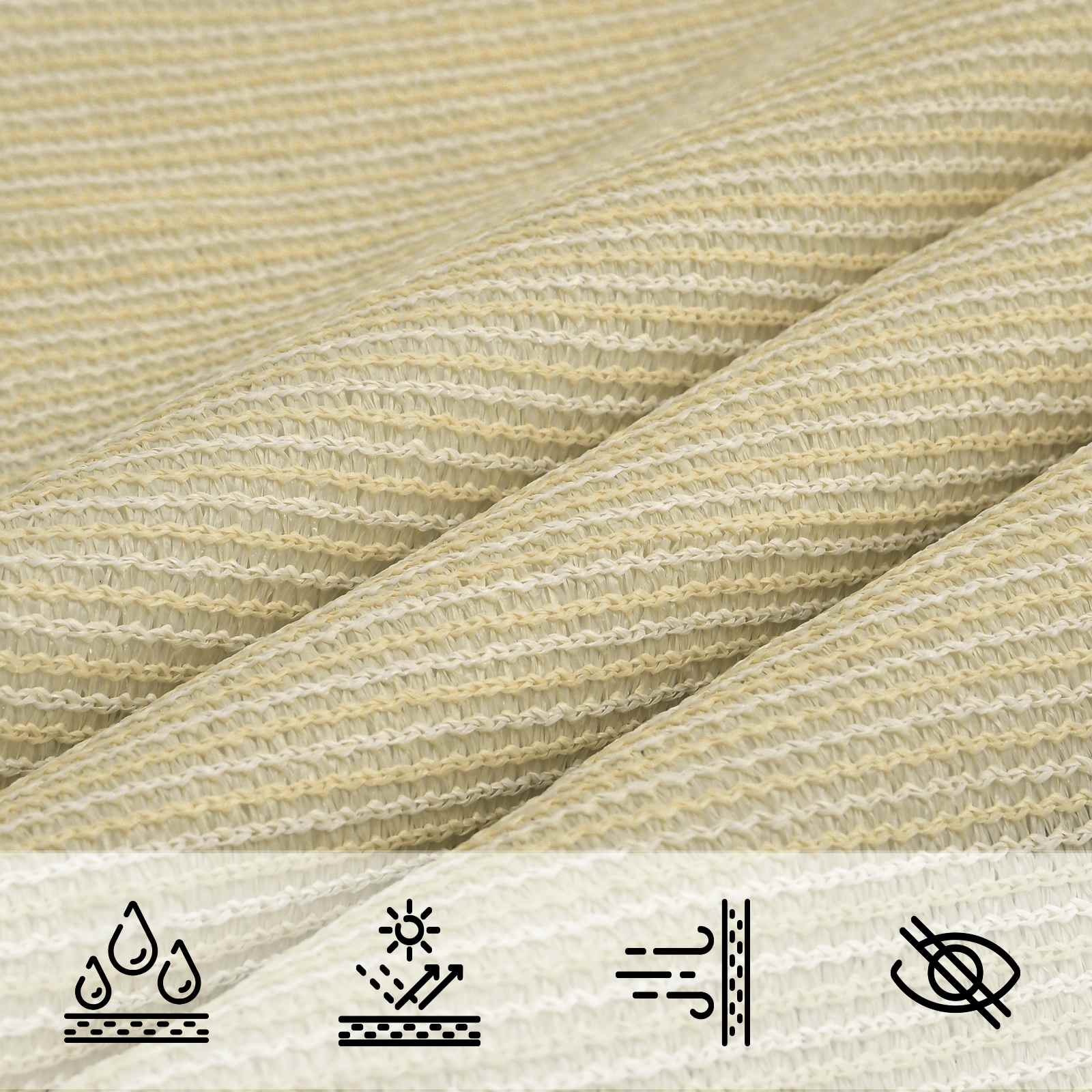 Sonnensegel Beige 2 x 6 m HDPE