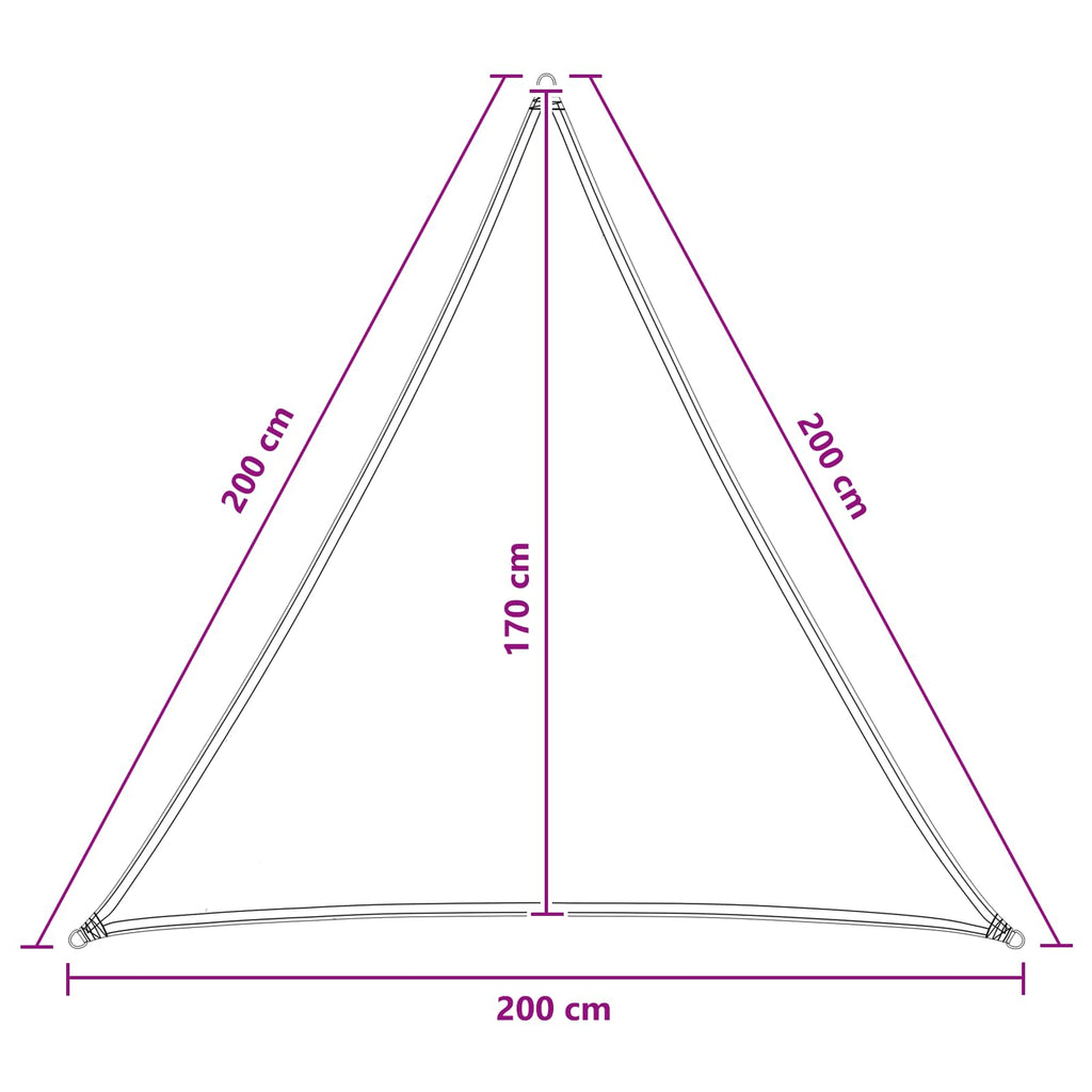 Sonnensegel Beige 2 x 2 x 2 m HDPE